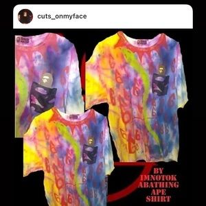 Custom abathing ape glow in dark shirt